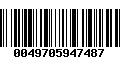 Código de Barras 0049705947487