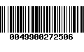 Código de Barras 0049900272506