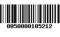 Código de Barras 0050000105212