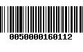 Código de Barras 0050000160112