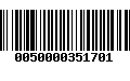 Código de Barras 0050000351701