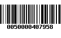 Código de Barras 0050000407958