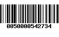 Código de Barras 0050000542734