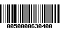 Código de Barras 0050000630400