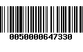 Código de Barras 0050000647330