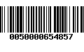 Código de Barras 0050000654857