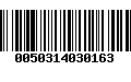 Código de Barras 0050314030163