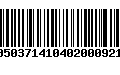 Código de Barras 00503714104020009219