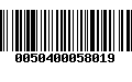 Código de Barras 0050400058019