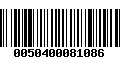 Código de Barras 0050400081086