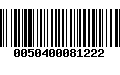 Código de Barras 0050400081222