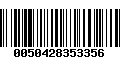 Código de Barras 0050428353356