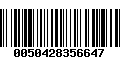 Código de Barras 0050428356647