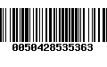 Código de Barras 0050428535363