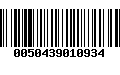 Código de Barras 0050439010934