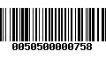 Código de Barras 0050500000758