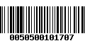 Código de Barras 0050500101707