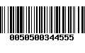 Código de Barras 0050500344555