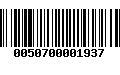 Código de Barras 0050700001937