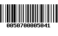 Código de Barras 0050700005041