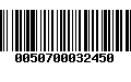 Código de Barras 0050700032450