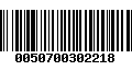 Código de Barras 0050700302218