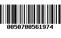 Código de Barras 0050700561974