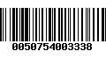 Código de Barras 0050754003338