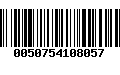 Código de Barras 0050754108057