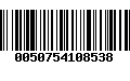 Código de Barras 0050754108538