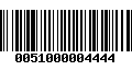 Código de Barras 0051000004444