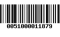 Código de Barras 0051000011879