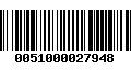 Código de Barras 0051000027948