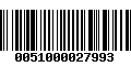 Código de Barras 0051000027993