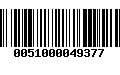 Código de Barras 0051000049377