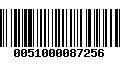 Código de Barras 0051000087256