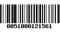 Código de Barras 0051000121561