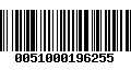 Código de Barras 0051000196255