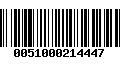 Código de Barras 0051000214447