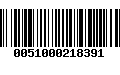 Código de Barras 0051000218391