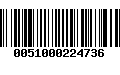 Código de Barras 0051000224736