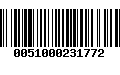 Código de Barras 0051000231772