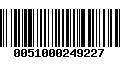 Código de Barras 0051000249227