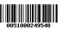 Código de Barras 0051000249548