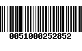 Código de Barras 0051000252852