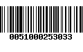 Código de Barras 0051000253033