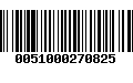 Código de Barras 0051000270825