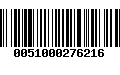 Código de Barras 0051000276216