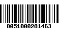 Código de Barras 0051000281463