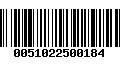 Código de Barras 0051022500184